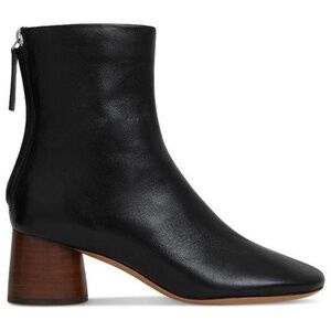 Mansur Gavriel ‘Glove’ Boots Black Leather Back Zipper Ankle~Size:7US/37EU